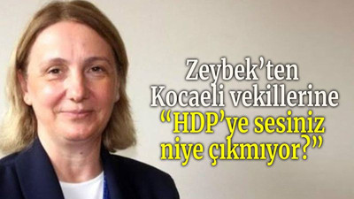 Zeybek’ten Kocaeli vekillerine “HDP’ye sesiniz niye çıkmıyor?”